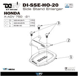 DIMOTIV Side Stand Enlarger For XADV 2021~