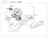 KYMCO Original Parts Throttle Body Assy AK550