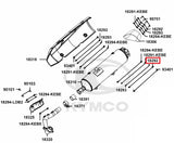 KYMCO Original Parts Exhaust Muffler Cover Xciting 400I