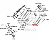 KYMCO Original Parts Exhaust Muffler Cover Xciting 400I