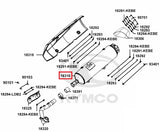 KYMCO Original Parts Exhaust Muffler Cover Xciting 400I