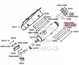 KYMCO Original Parts Exhaust Muffler Cover Xciting 400I