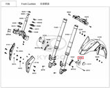 KYMCO Original Parts Front Fork for AK550