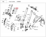 KYMCO Original Parts Front Fork for AK550