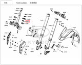 KYMCO Original Parts Front Fork for AK550