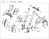 KYMCO Original Parts Front Fork for AK550