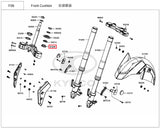 KYMCO Original Parts Front Fork for AK550