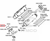 KYMCO Original Parts Exhaust Muffler Cover Xciting 400I