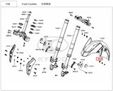 KYMCO Original Parts Front Fork for AK550