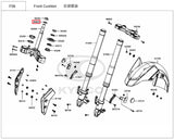 KYMCO Original Parts Front Fork for AK550