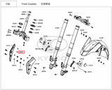 KYMCO Original Parts Front Fork for AK550