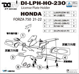 DIMOTIV Short License Plate Holder HONDA FORZA 750