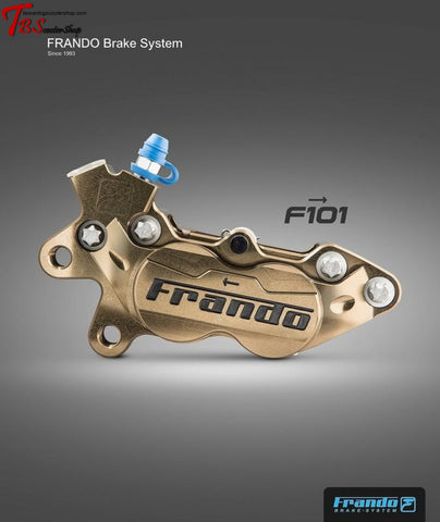 Frando F101-Racing Cnc Lateral 4 Piston Caliper Gold / Right Side Universal Parts