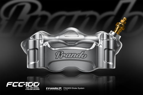 Frando Fcc-100 Cnc Radial 4 Piston Caliper Sliver / Right Universal Parts