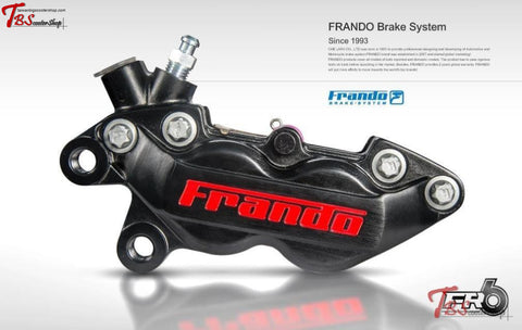 Frando Fr-6 Lateral 4 Piston Caliper Black / Right Universal Parts