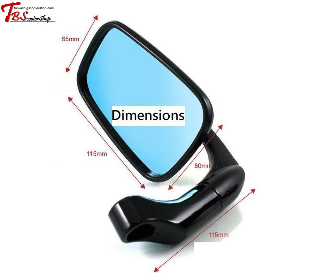 J's / DDX HornShaped Ceramic Rear View AntiGlare Blue Mirror TBSS Taiwan