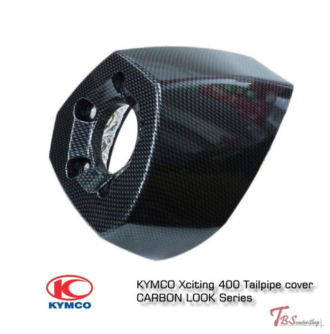 Kymco Xciting 400 Tailpipe Cover Carbon Look Series