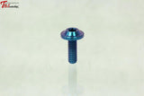 Titanium Screw For Brake Oil Cup Cover Blue / M4*12L Universal Parts
