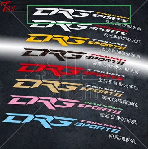 Xiii Studio Drg Taiwan Club / Sports Words Armrest Rear Reflective Decal A-Checkered Flag