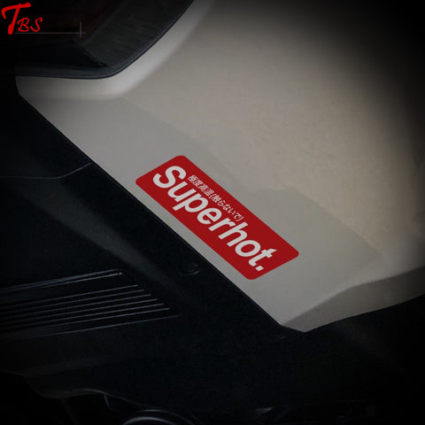 Xiii Studio Super Hot Anti-Scalding Warning Sticker 3M Reflective-Red/white Universal Parts