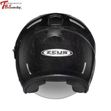 Zeus Helmet Zs-625 Jet Open Face Carbon Helmt